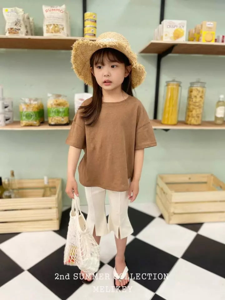 Melikey - Korean Children Fashion - #kidzfashiontrend - Capri Slit Bootscut Pants