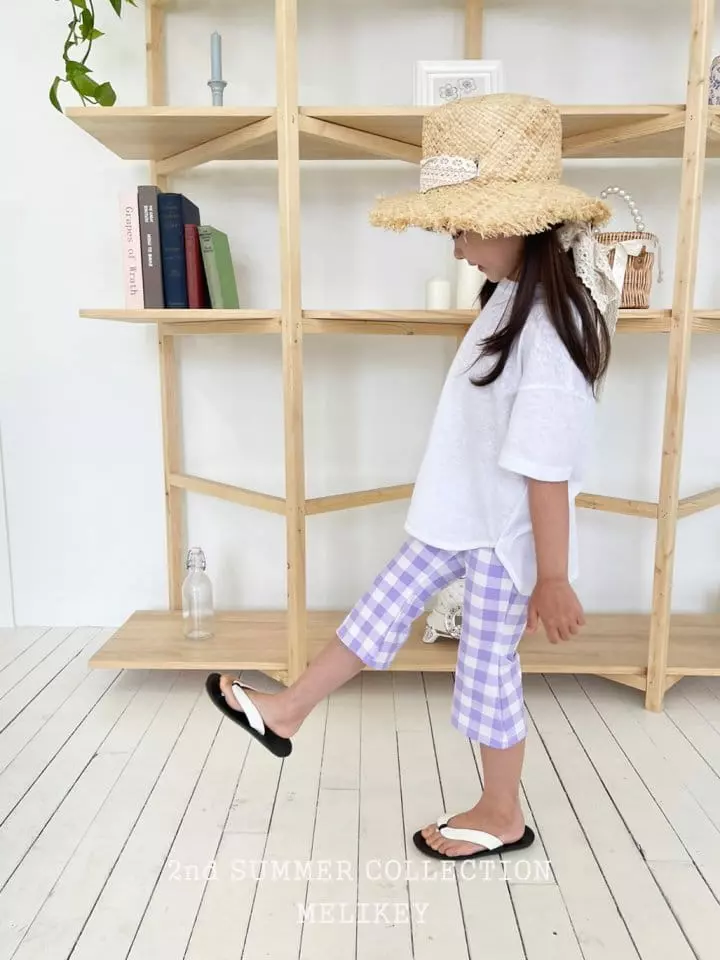 Melikey - Korean Children Fashion - #kidzfashiontrend - Summer Big Check Pants - 7