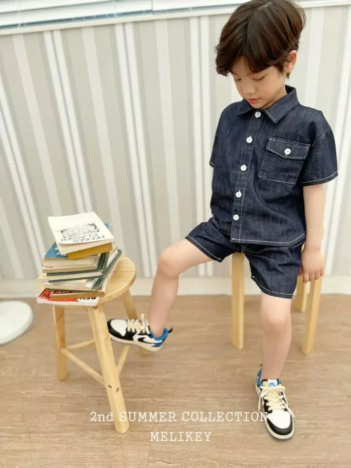 Melikey - Korean Children Fashion - #kidsstore - One Pocket Shirt - 4