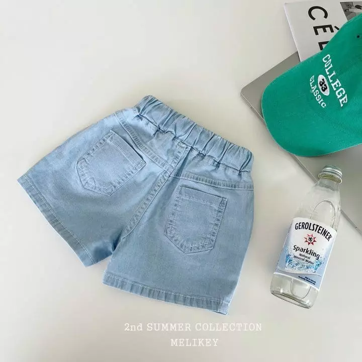 Melikey - Korean Children Fashion - #kidzfashiontrend - Denim Span Shorts - 2