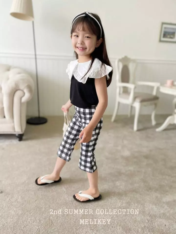 Melikey - Korean Children Fashion - #littlefashionista - Summer Big Check Pants - 9