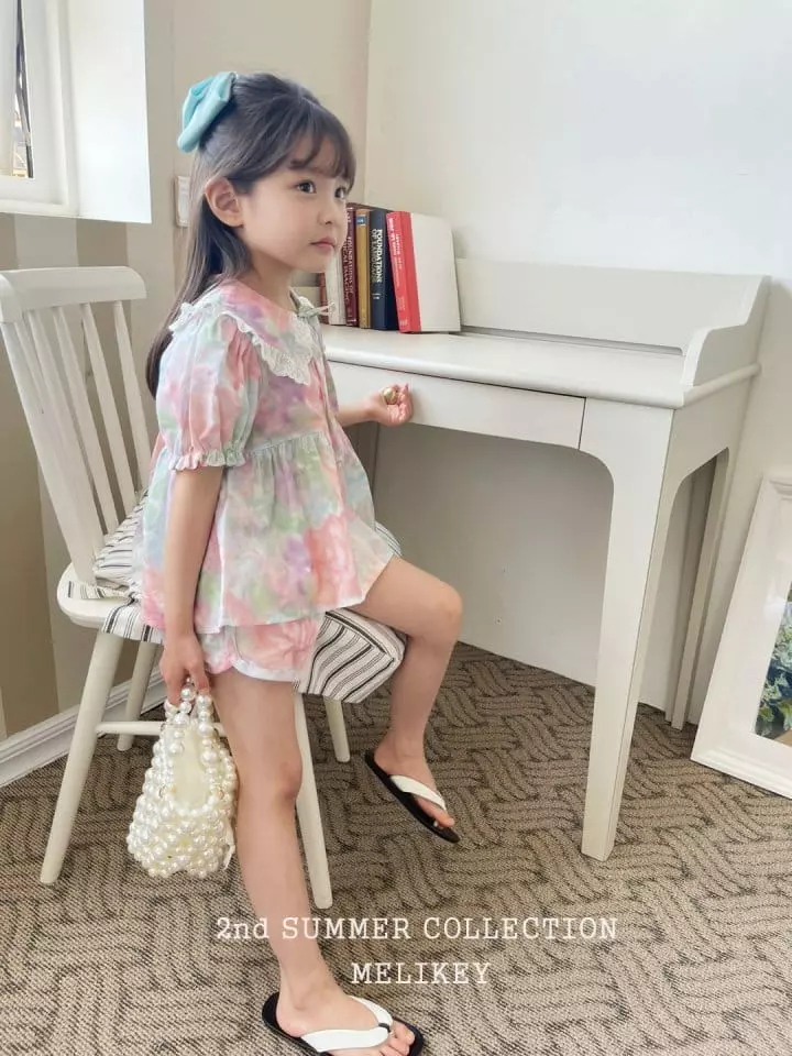 Melikey - Korean Children Fashion - #magicofchildhood - Rose Bon Top Bottom Set - 2
