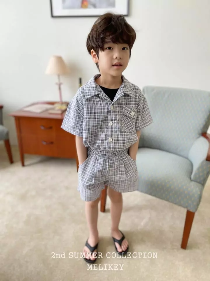 Melikey - Korean Children Fashion - #littlefashionista - Check Wrinkle Shorts - 4