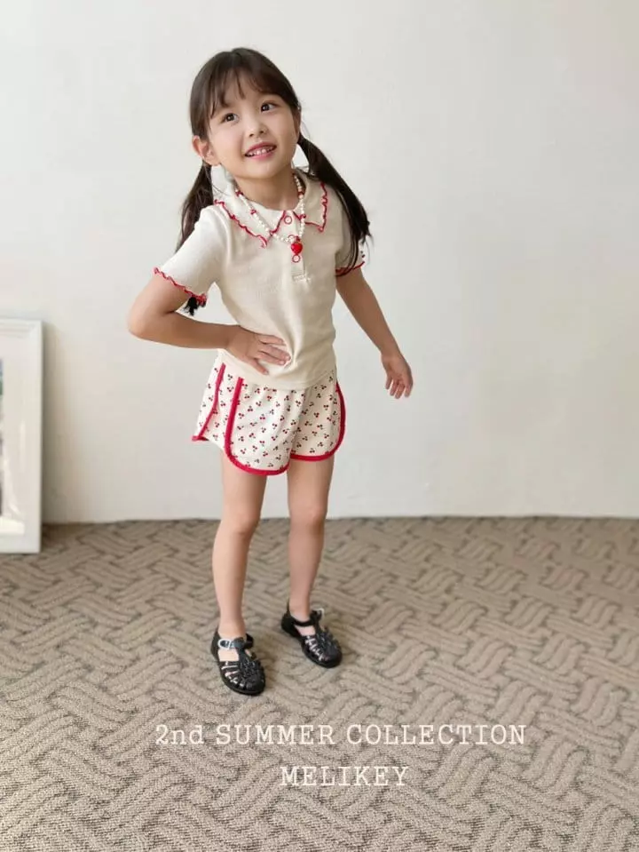 Melikey - Korean Children Fashion - #magicofchildhood - Point Collar Tee
