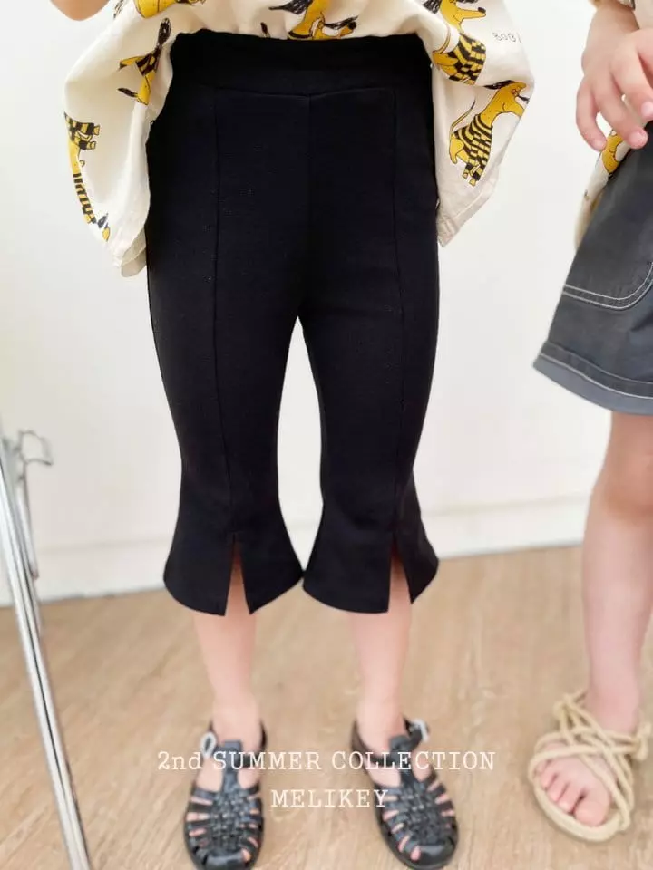Melikey - Korean Children Fashion - #minifashionista - Capri Slit Bootscut Pants - 5