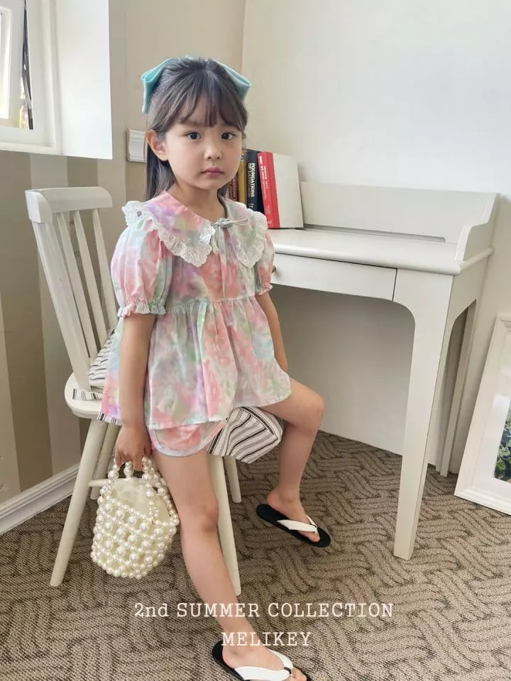 Melikey - Korean Children Fashion - #minifashionista - Rose Bon Top Bottom Set - 3