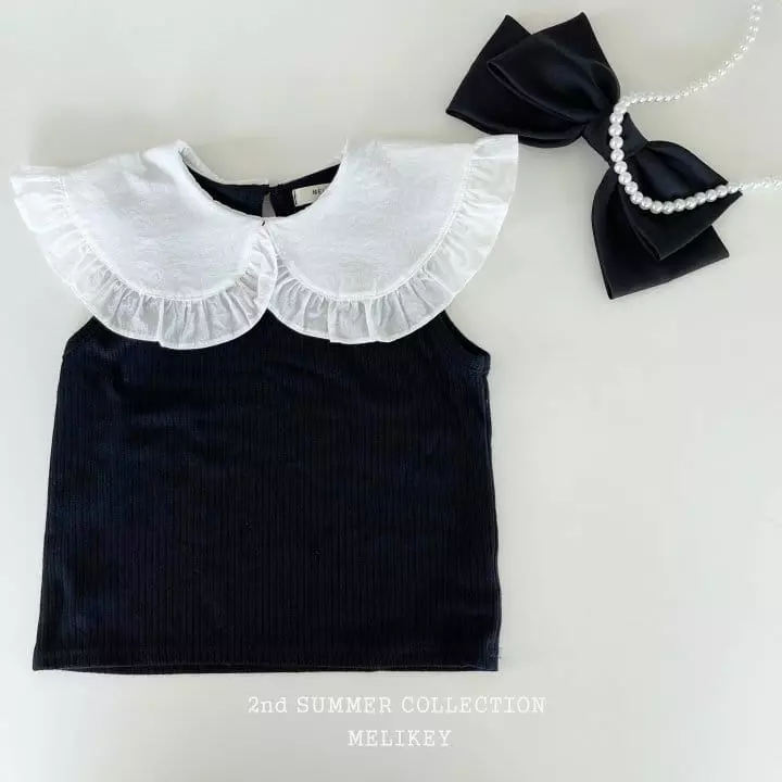 Melikey - Korean Children Fashion - #minifashionista - Frill Collar Sleeveless