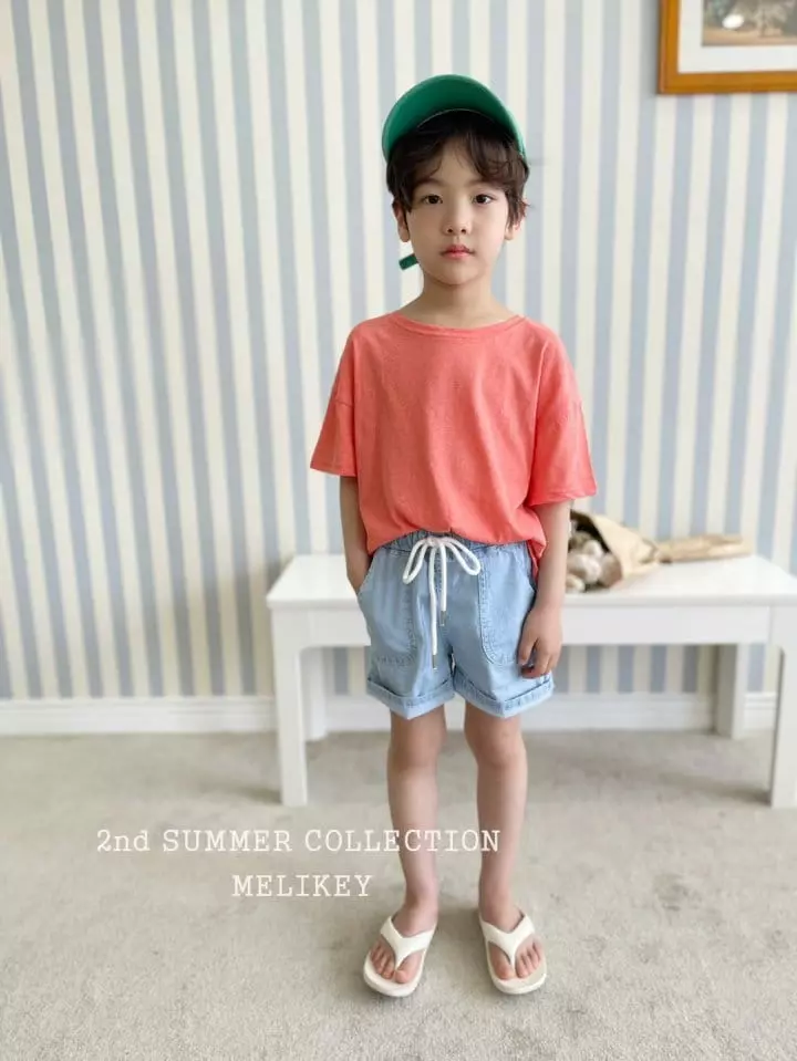 Melikey - Korean Children Fashion - #prettylittlegirls - Denim Span Shorts - 7