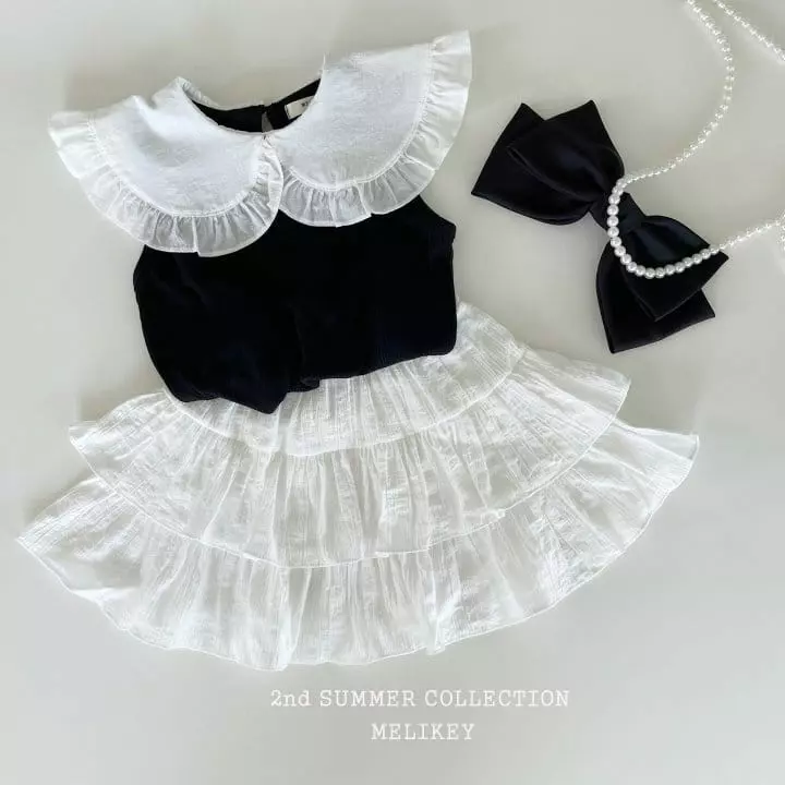 Melikey - Korean Children Fashion - #prettylittlegirls - Frill Collar Sleeveless - 2