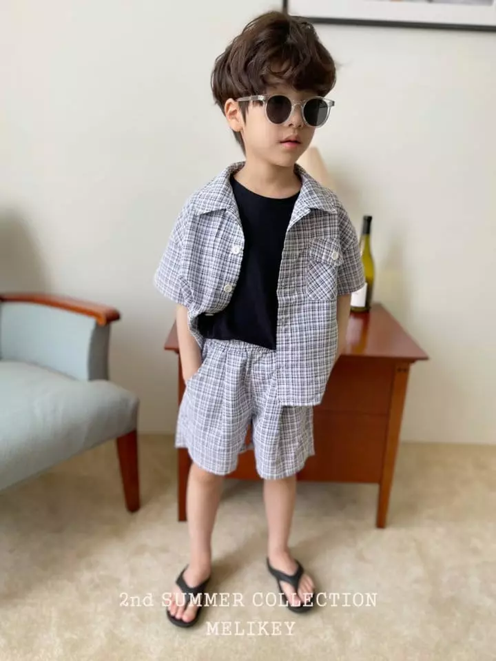 Melikey - Korean Children Fashion - #stylishchildhood - Check Wrinkle Shorts - 9