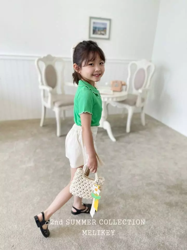 Melikey - Korean Children Fashion - #stylishchildhood - Point Collar Tee - 6