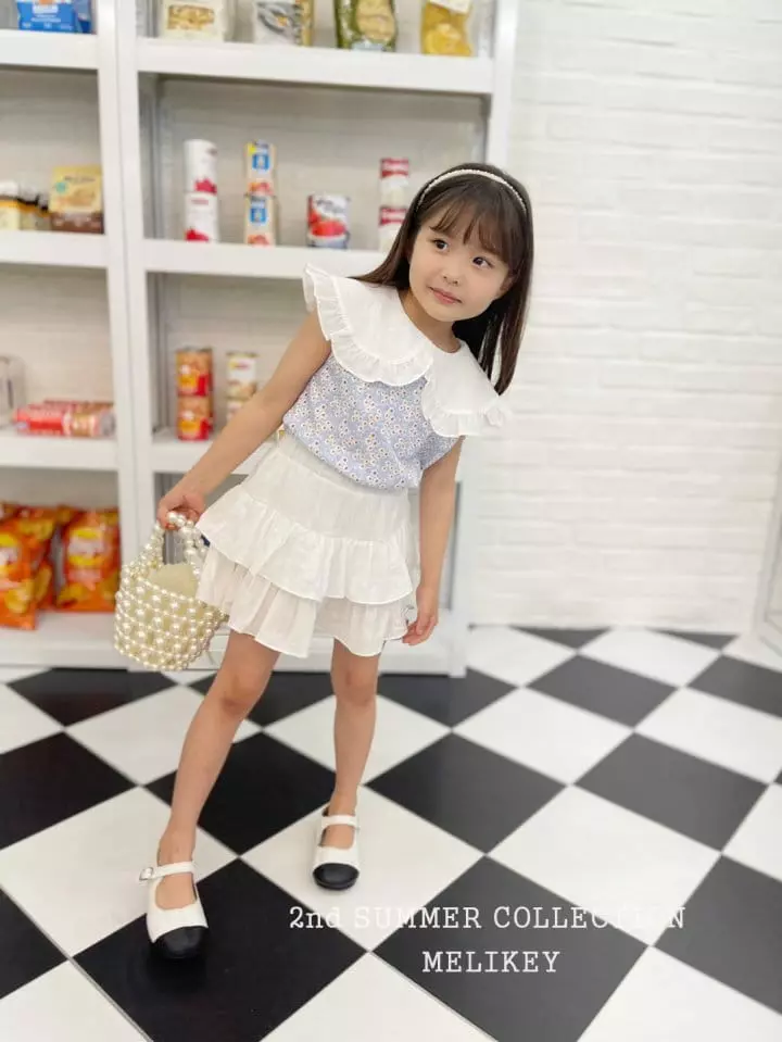 Melikey - Korean Children Fashion - #stylishchildhood - Frill Collar Sleeveless - 5