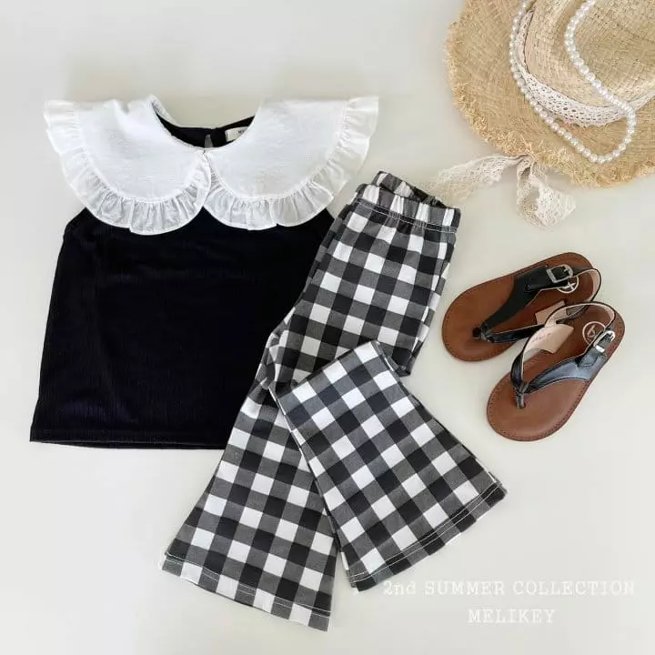 Melikey - Korean Children Fashion - #todddlerfashion - Frill Collar Sleeveless - 3