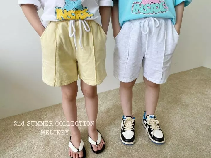Melikey - Korean Children Fashion - #toddlerclothing - Pintuck Tery Shorts