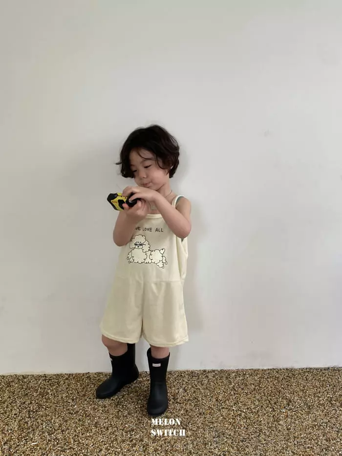 Melon Switch - Korean Children Fashion - #kidsshorts - Poodle String Dungarees - 2
