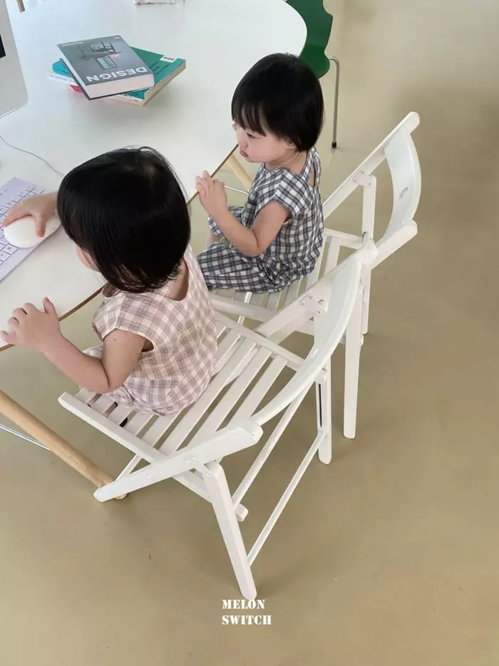 Melon Switch - Korean Children Fashion - #prettylittlegirls - Check Cookie Sleeveless Top Bottom Set - 8