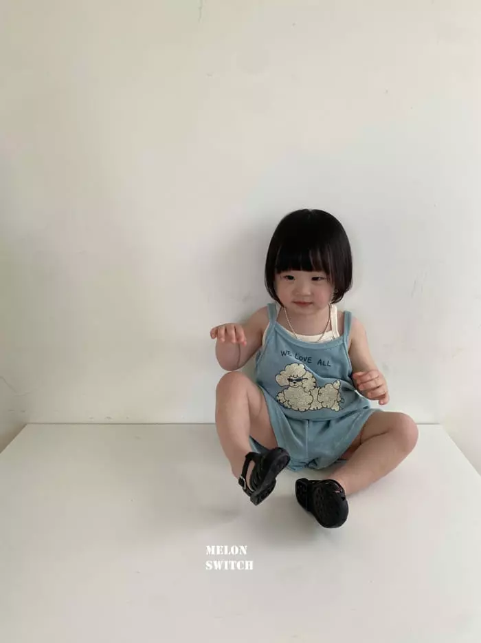 Melon Switch - Korean Children Fashion - #todddlerfashion - Poodle String Dungarees - 10