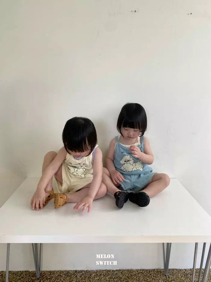 Melon Switch - Korean Children Fashion - #toddlerclothing - Poodle String Dungarees - 11