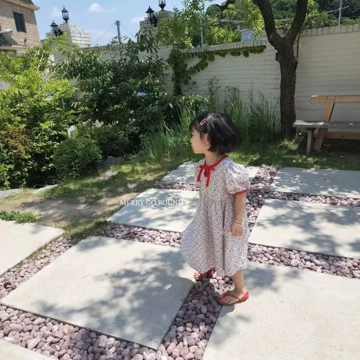 Merry Go Round - Korean Children Fashion - #discoveringself - Hydi Ribbon One-piece - 2