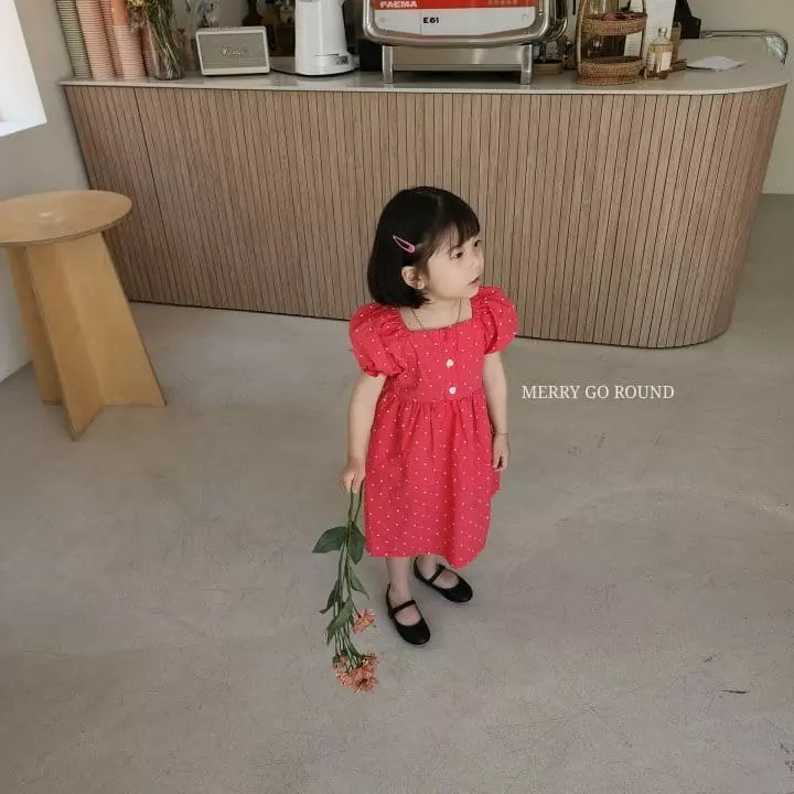 Merry Go Round - Korean Children Fashion - #fashionkids - Heart One-piece - 2