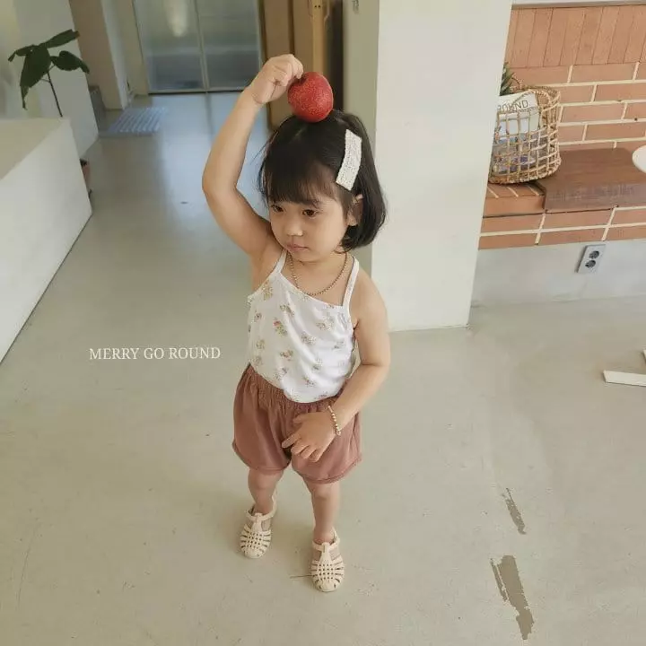 Merry Go Round - Korean Children Fashion - #kidsshorts - Sleeveless Top Bottom Set - 6