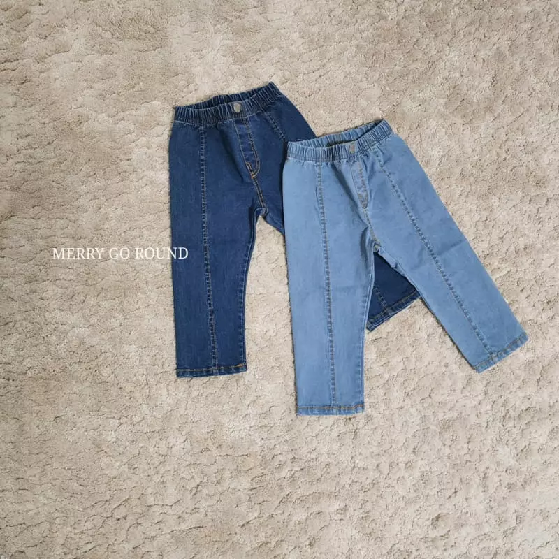 Merry Go Round - Korean Children Fashion - #kidsshorts - Pintuck Skinny Jeans