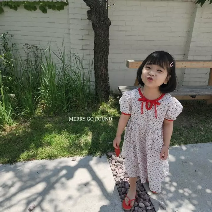 Merry Go Round - Korean Children Fashion - #kidsstore - Hydi Ribbon One-piece - 5