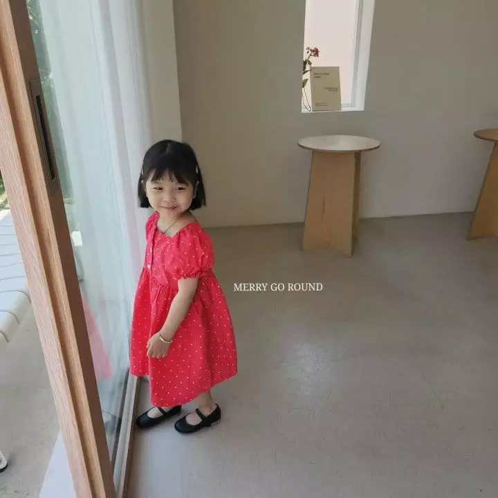 Merry Go Round - Korean Children Fashion - #kidsshorts - Heart One-piece - 4