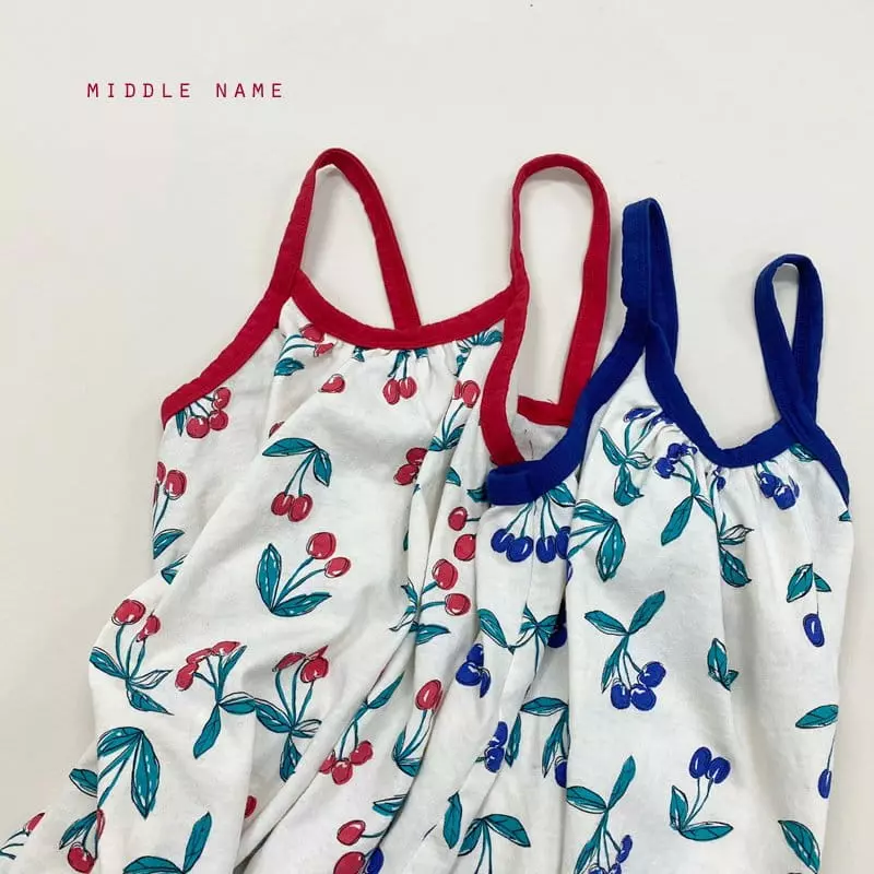 Middle Name - Korean Children Fashion - #stylishchildhood - Cherry One-piece - 4