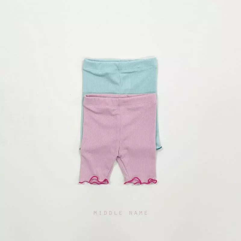 Middle Name - Korean Children Fashion - #discoveringself - Short Rib Leggings - 3
