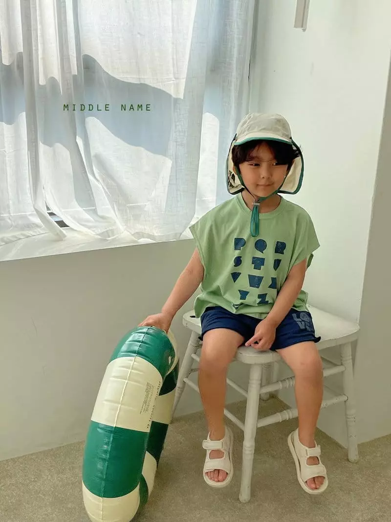 Middle Name - Korean Children Fashion - #fashionkids - Alpabet Sleeveless - 9