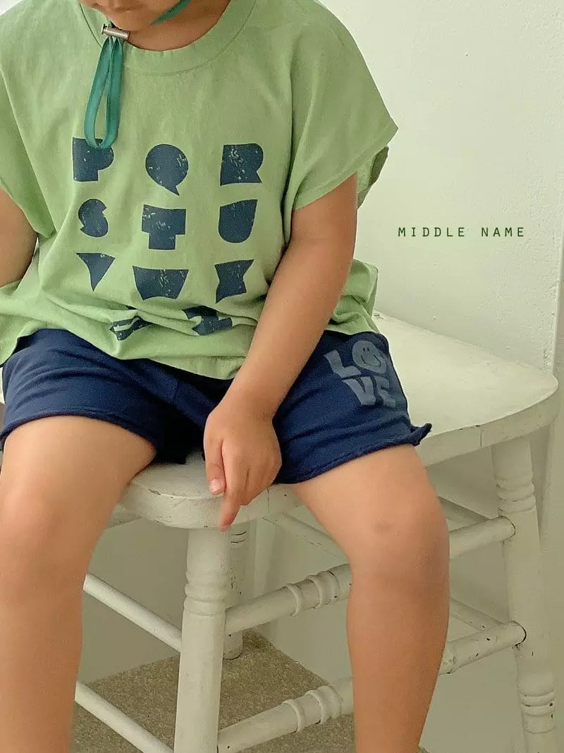 Middle Name - Korean Children Fashion - #kidsshorts - Alpabet Sleeveless - 10