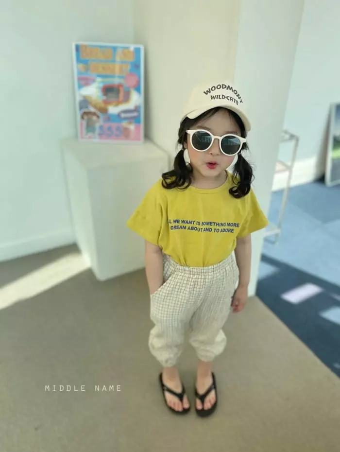 Middle Name - Korean Children Fashion - #kidsstore - Lettering Tee - 5