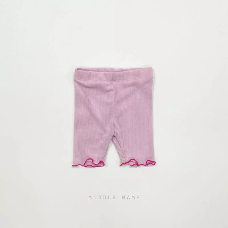 Middle Name - Korean Children Fashion - #kidzfashiontrend - Short Rib Leggings - 7