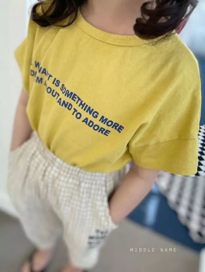 Middle Name - Korean Children Fashion - #littlefashionista - Lettering Tee - 8