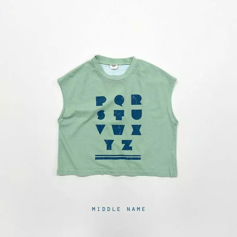 Middle Name - Korean Children Fashion - #prettylittlegirls - Alpabet Sleeveless