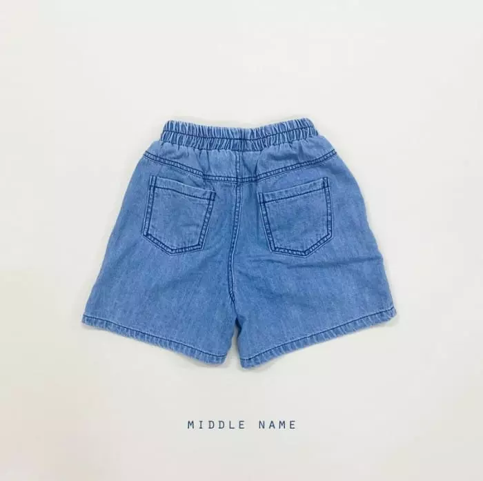 Middle Name - Korean Children Fashion - #todddlerfashion - Denim Short - 6