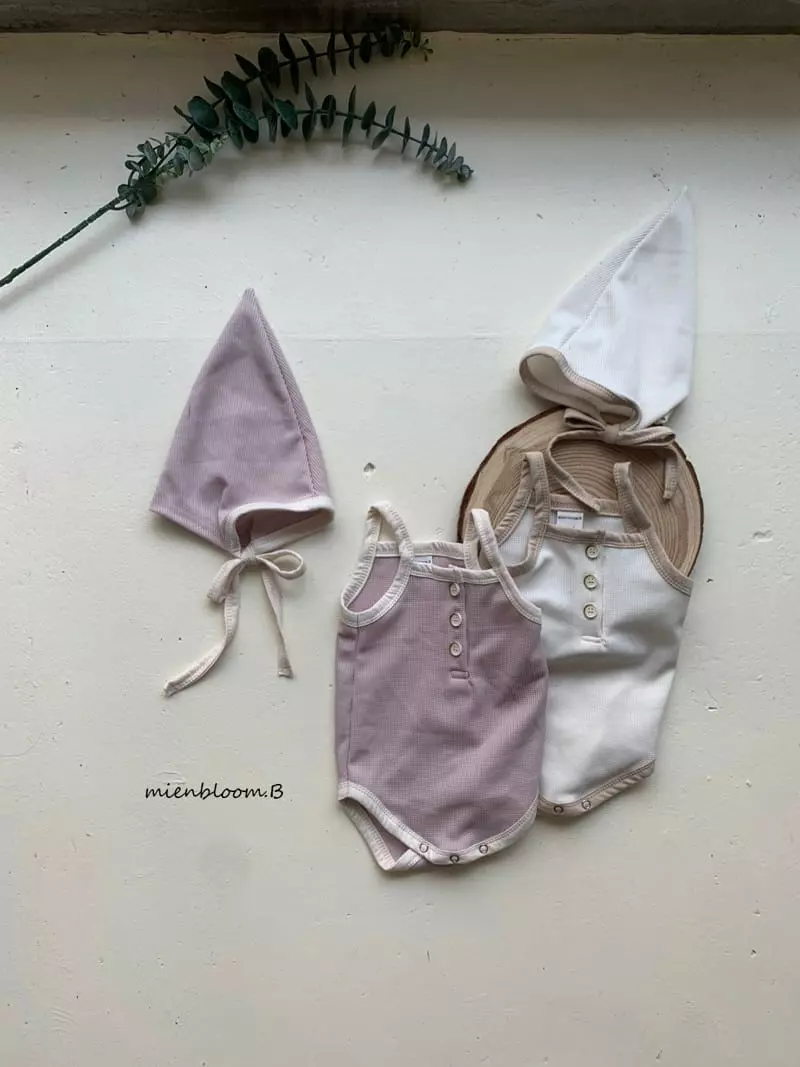 Mienbloom B - Korean Baby Fashion - #babyboutique - Baducki Bodysuit with Bonnet