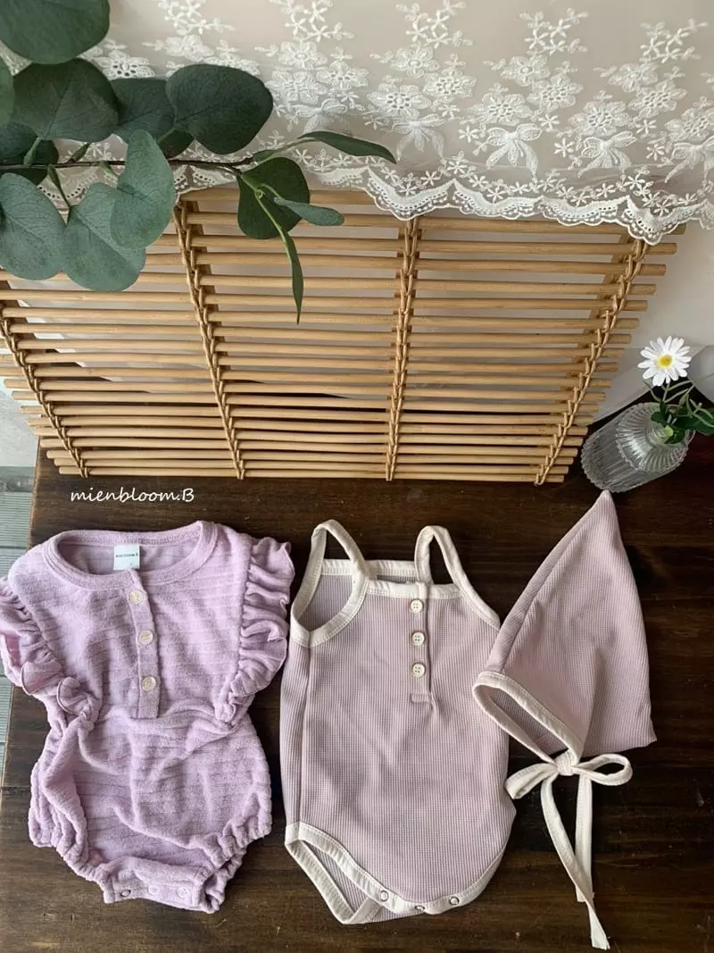 Mienbloom B - Korean Baby Fashion - #babyootd - Baducki Bodysuit with Bonnet - 9