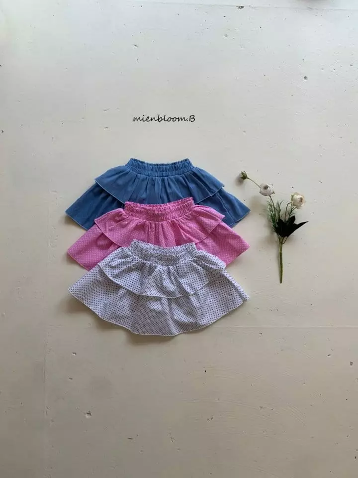 Mienbloom B - Korean Children Fashion - #childofig - Denim Cancan Skirt