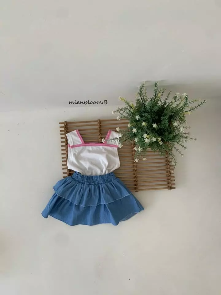 Mienbloom B - Korean Children Fashion - #fashionkids - Denim Cancan Skirt - 5
