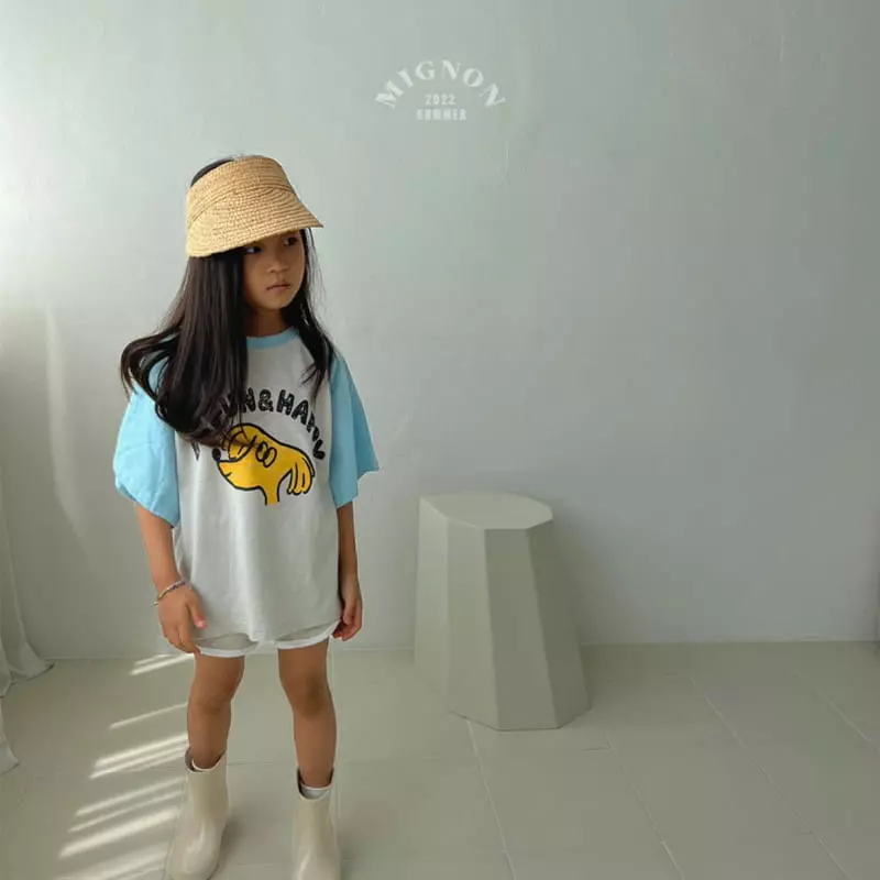 Mignon - Korean Children Fashion - #designkidswear - Happy Raglan Tee - 12