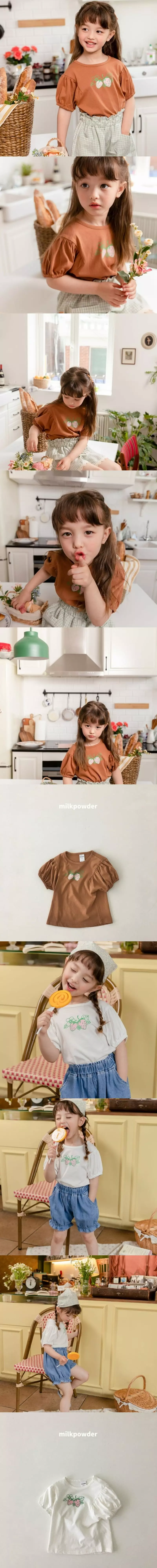 Milk Powder - Korean Children Fashion - #kidzfashiontrend - Strawberry Tee