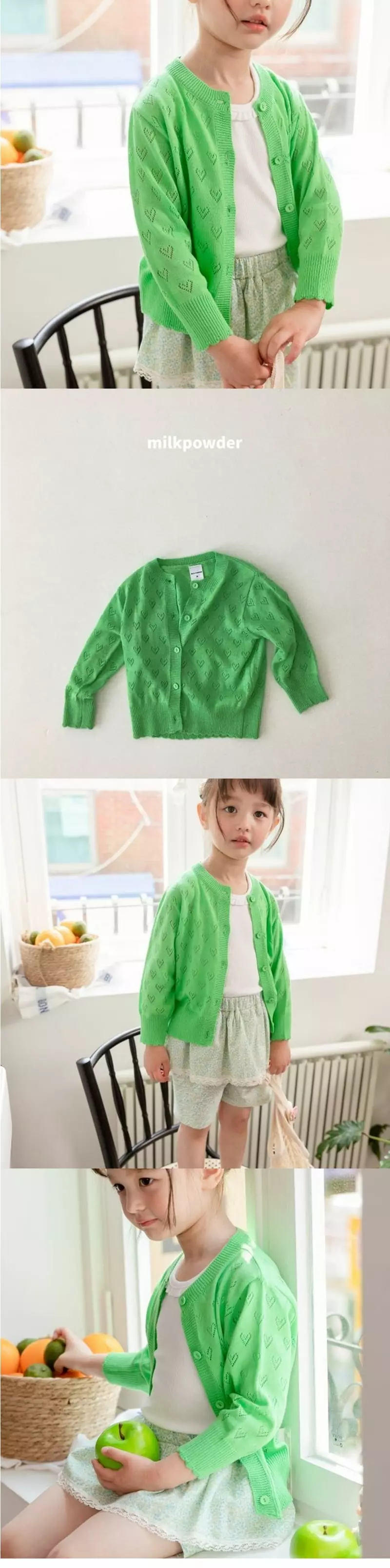 Milk Powder - Korean Children Fashion - #toddlerclothing - Hear Scsi Cardigan - 3