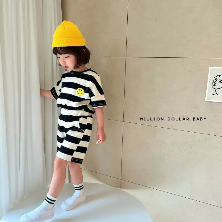 Million Dollar Baby - Korean Children Fashion - #childofig - Big Smile Top Bottom Set - 3