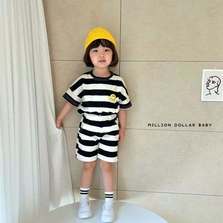 Million Dollar Baby - Korean Children Fashion - #childofig - Big Smile Top Bottom Set - 4