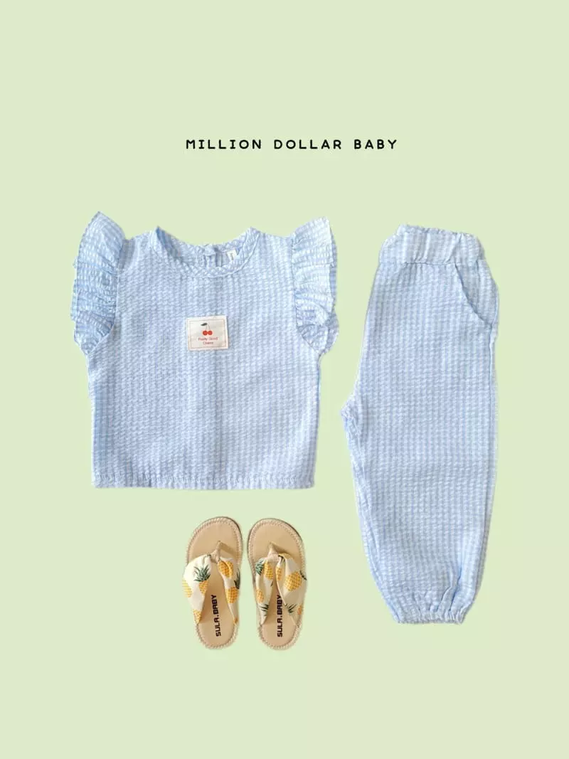 Million Dollar Baby - Korean Children Fashion - #designkidswear - Cherry Top Bottom Set