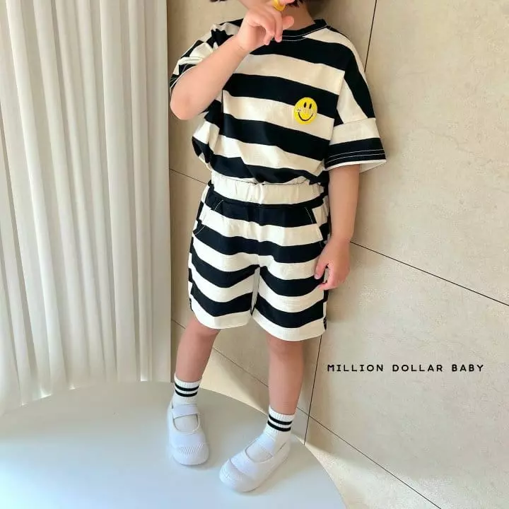 Million Dollar Baby - Korean Children Fashion - #discoveringself - Big Smile Top Bottom Set - 6