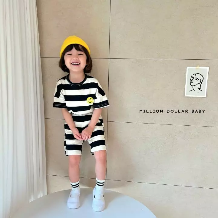 Million Dollar Baby - Korean Children Fashion - #fashionkids - Big Smile Top Bottom Set - 7