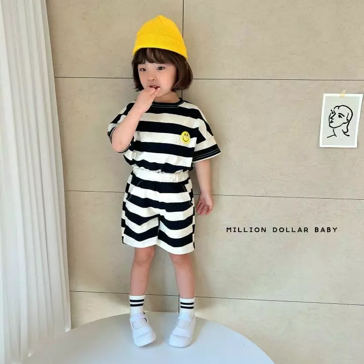 Million Dollar Baby - Korean Children Fashion - #kidsstore - Big Smile Top Bottom Set - 9